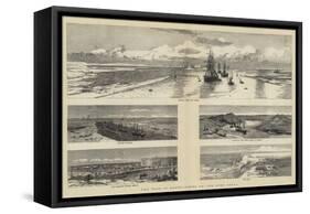 The War in Egypt, Views on the Suez Canal-Charles William Wyllie-Framed Stretched Canvas