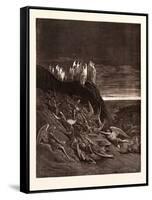 The War in Heaven-Gustave Dore-Framed Stretched Canvas