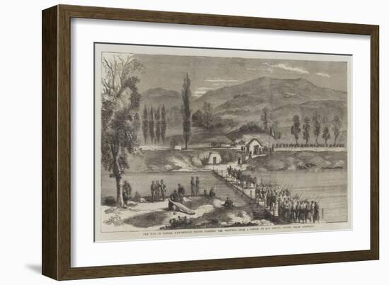 The War in Naples, Garibaldian Troops Crossing the Volturno-Frank Vizetelly-Framed Giclee Print