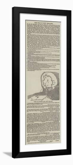 The War in New Zealand, Plan of Kawiti's Pah, New Zealand-null-Framed Giclee Print