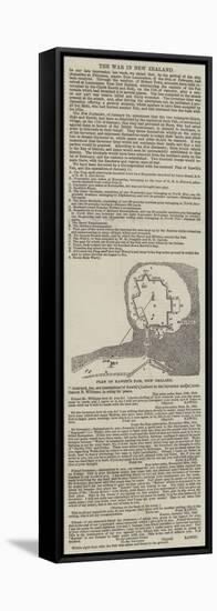 The War in New Zealand, Plan of Kawiti's Pah, New Zealand-null-Framed Stretched Canvas