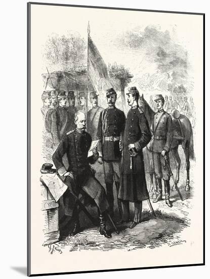 The War in Servia, General Zach, Chief of the Staff: Costumes of the Servian Army, Serbia, 1876-null-Mounted Giclee Print