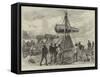 The War in South America, Mounting Heavy Guns at Valparaiso-null-Framed Stretched Canvas