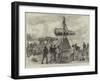 The War in South America, Mounting Heavy Guns at Valparaiso-null-Framed Giclee Print