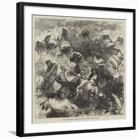 The War in Spain, Soldiers of King Alfonso's Army Foraging-Charles Robinson-Framed Giclee Print