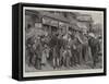 The War in the East, a Street Scene in Tokio-Robert Barnes-Framed Stretched Canvas