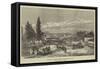 The War in the East, Belgrade, from the Market-Place-Charles Yriarte-Framed Stretched Canvas