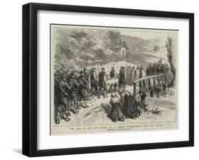 The War in the East, Burial of a Russian Correspondent with the Servians-null-Framed Giclee Print