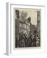 The War in the East, Departure of the Russian Embassy from Constantinople, Covering the Eagles-null-Framed Giclee Print