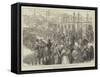 The War in the East, Departure of Turkish Redifs by the Adrianople Railway-null-Framed Stretched Canvas