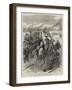 The War in the East, Officers Keeping the Servian Soldiers to the Front-Godefroy Durand-Framed Giclee Print