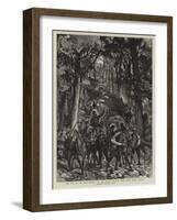 The War in the East, Retreat of the Servian Baggage Train Down Mount Jovalor-Joseph Nash-Framed Giclee Print