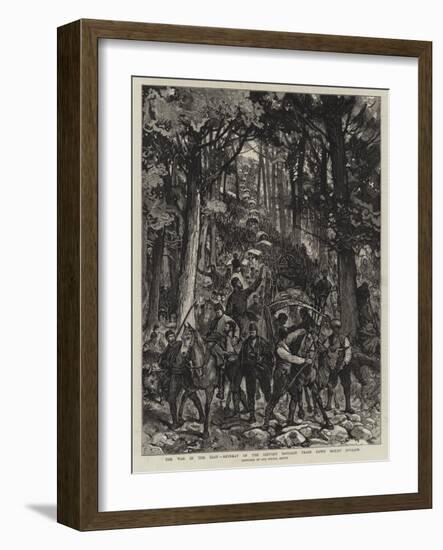 The War in the East, Retreat of the Servian Baggage Train Down Mount Jovalor-Joseph Nash-Framed Giclee Print