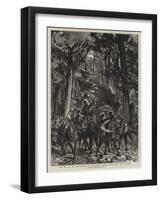 The War in the East, Retreat of the Servian Baggage Train Down Mount Jovalor-Joseph Nash-Framed Giclee Print