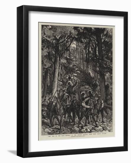 The War in the East, Retreat of the Servian Baggage Train Down Mount Jovalor-Joseph Nash-Framed Giclee Print