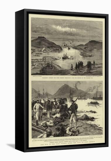 The War in the East, Scenes after the Fall of Port Arthur-Charles William Wyllie-Framed Stretched Canvas