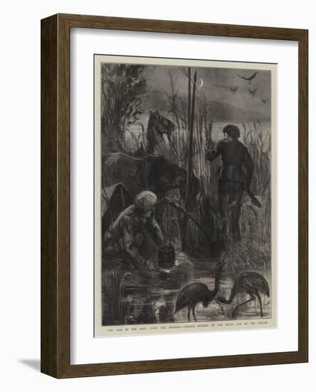 The War in the East, with the Russians, Cossack Outpost on the South Side of the Danube-null-Framed Giclee Print