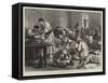 The War in the East, Wounded Servians in a Cafe at Parakjin-Godefroy Durand-Framed Stretched Canvas
