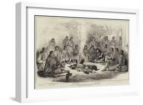 The War in the Herzegovina, Council of War at Peco Pavlovitch's Camp-null-Framed Giclee Print