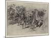 The War in the Philippines, American Infantry on the Way to Peres Lasmarinas Surprised by Filipinos-Charles Edwin Fripp-Mounted Giclee Print