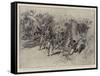 The War in the Philippines, American Infantry on the Way to Peres Lasmarinas Surprised by Filipinos-Charles Edwin Fripp-Framed Stretched Canvas