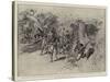 The War in the Philippines, American Infantry on the Way to Peres Lasmarinas Surprised by Filipinos-Charles Edwin Fripp-Stretched Canvas