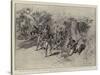 The War in the Philippines, American Infantry on the Way to Peres Lasmarinas Surprised by Filipinos-Charles Edwin Fripp-Stretched Canvas