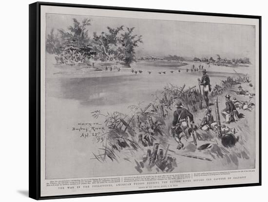 The War in the Philippines, American Troops Fording the Bagbag River before the Capture of Calumpit-Charles Edwin Fripp-Framed Stretched Canvas