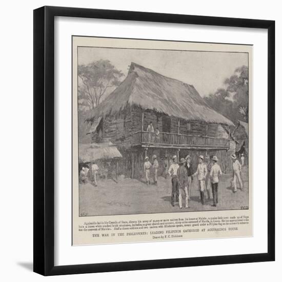 The War in the Philippines, Leading Filipinos Gathered at Aguinaldo's House-null-Framed Giclee Print