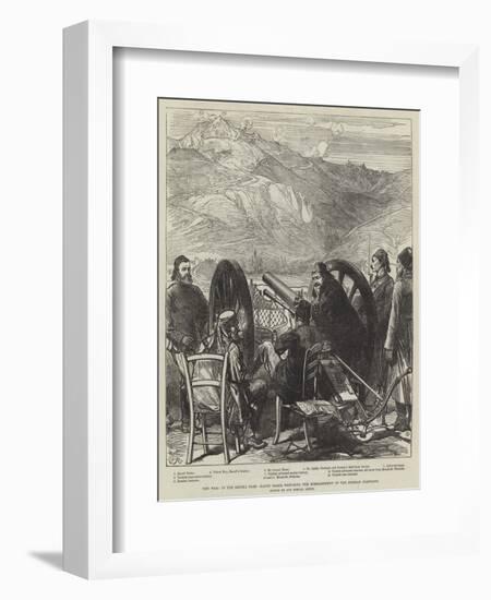 The War, in the Shipka Pass, Raouf Pasha Watching the Bombardment of the Russian Positions-Charles Robinson-Framed Giclee Print