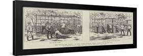 The War in the Soudan, 1st Life Guards Building their Summer Huts on the Nile-null-Framed Giclee Print