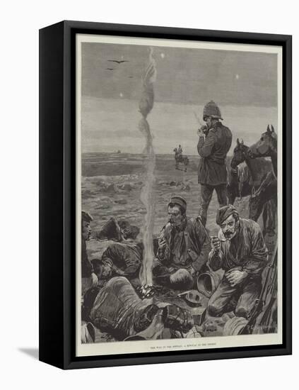 The War in the Soudan, a Bivouac in the Desert-Richard Caton Woodville II-Framed Stretched Canvas