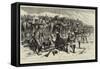 The War in the Soudan, an Attack on a Convoy of Wounded in the Bayuda Desert-Frederic Villiers-Framed Stretched Canvas