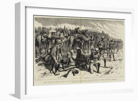 The War in the Soudan, an Attack on a Convoy of Wounded in the Bayuda Desert-Frederic Villiers-Framed Giclee Print