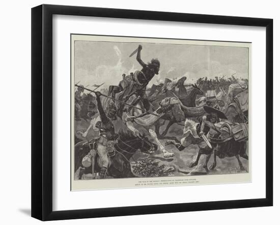 The War in the Soudan, Destruction of Transport Near Souakim-Richard Caton Woodville II-Framed Giclee Print