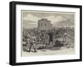 The War in the Soudan, Head-Quarters Camp, Outside Souakim, Prisoners at Work Cleaning the Camp-null-Framed Giclee Print