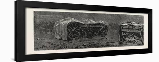 The War in the Soudan (Sudan): Making the Best of a Wet Night-null-Framed Giclee Print