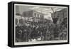 The War in the Soudan, the Naval Brigade Marching Through the Bazaar at Souakim-Melton Prior-Framed Stretched Canvas