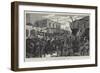 The War in the Soudan, the Naval Brigade Marching Through the Bazaar at Souakim-Melton Prior-Framed Giclee Print