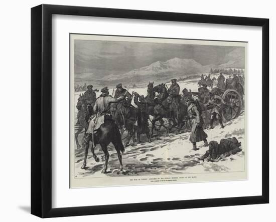 The War in Turkey, Artillery of the Russian Imperial Guard on the March-null-Framed Giclee Print