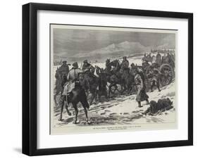 The War in Turkey, Artillery of the Russian Imperial Guard on the March-null-Framed Giclee Print