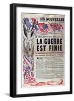 The War Is Over', Front Cover of the Newspaper 'The Morning News', 8th May 1945-null-Framed Giclee Print