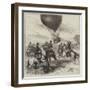 The War, M Issandier's Balloon from Paris Descending Near Dreux-null-Framed Giclee Print