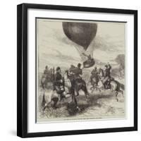 The War, M Issandier's Balloon from Paris Descending Near Dreux-null-Framed Giclee Print