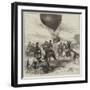 The War, M Issandier's Balloon from Paris Descending Near Dreux-null-Framed Giclee Print