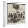 The War, M Issandier's Balloon from Paris Descending Near Dreux-null-Framed Giclee Print