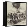 The War, M Issandier's Balloon from Paris Descending Near Dreux-null-Framed Stretched Canvas