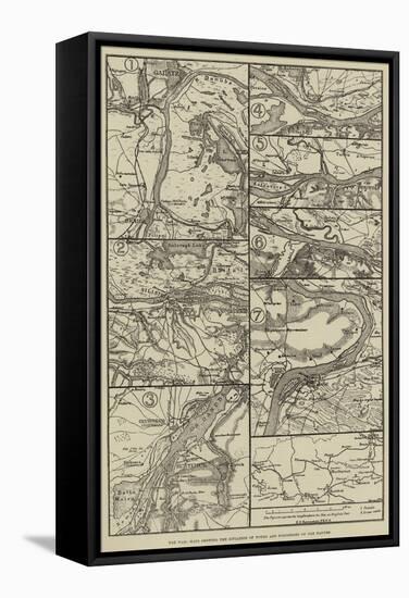 The War, Maps Showing the Situation of Towns and Fortresses on the Danube-null-Framed Stretched Canvas