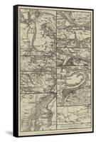 The War, Maps Showing the Situation of Towns and Fortresses on the Danube-null-Framed Stretched Canvas