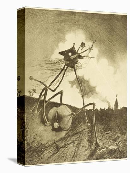 The War of the Worlds, a Martian Fighting-Machine in Action-Henrique Alvim Corr?a-Stretched Canvas